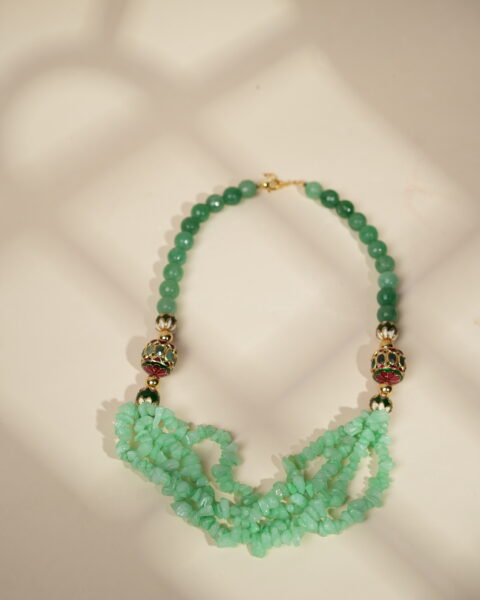 Blush Bloom( Green) necklace